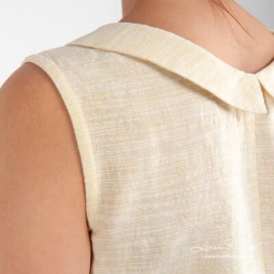VANILA Dress cream 12 Cream dyed dress of linen-cotton fabric.