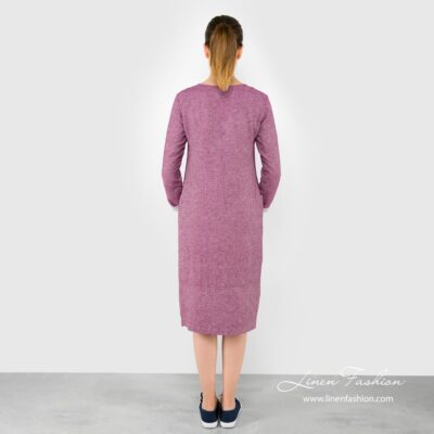MARTA Dress purple 12 Linen cotton purple dress.