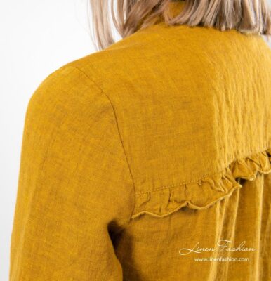 SIGA Dress mustard yellow 12 SIGA mustard yellow dress of 100% linen.