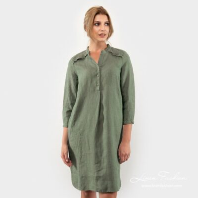 SIGA Dress green 7 SIGA green linen dress.