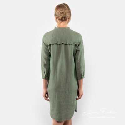 SIGA Dress green 12 Green coloured linen dress.