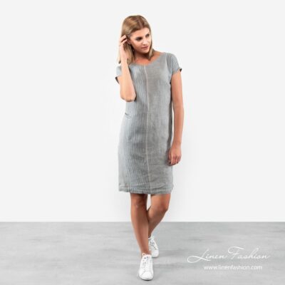 RETRO Dress grey 6 RETRO grey linen dress