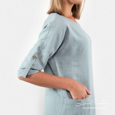 VILI Dress stone blue 8 Stone blue dress sleeve