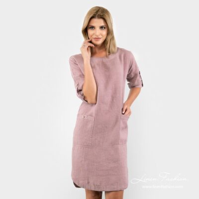 VILI Dress rosy 5 Rosy linen dress
