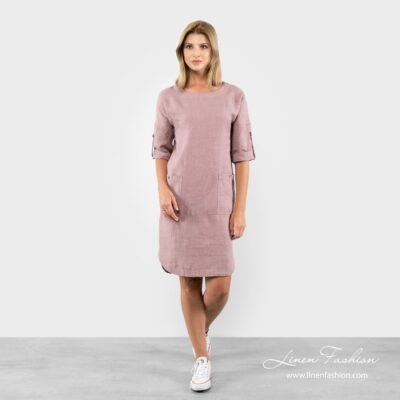 VILI Dress rosy 6 Rosy linen dress full size
