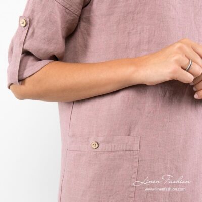 VILI Dress rosy 7 Rosy linen dress sleeve
