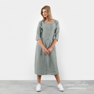 ADELE greenish grey dress.