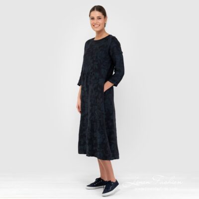 DELFINA Dress black floral 8 Floral pattern dress, DELFINA.