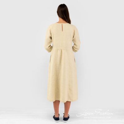 DELFINA Dress pale yellow 9 Pale yellow dyed dress.