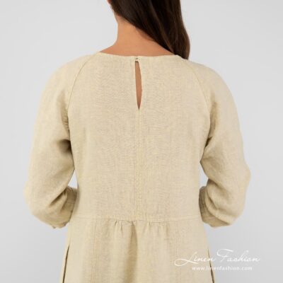 DELFINA Dress pale yellow 10 Pale yellow dress of 100% linen fabric.