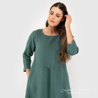 DELFINA Dress dark green 7 Green dress DELFINA.