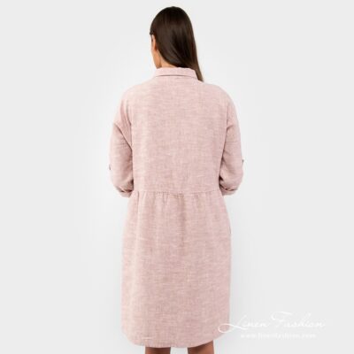 JUDIT Dress brownish 13 Linen cotton dress in brownish colour.