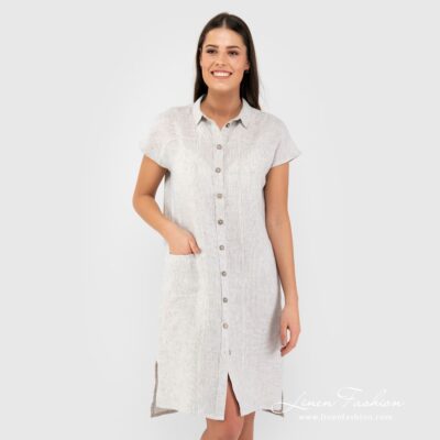 GINA Dress white 7 White linen dress