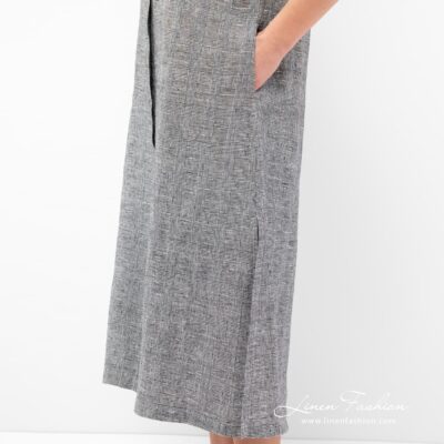 TOKYO Dress checked 11 100% linen checked dress.