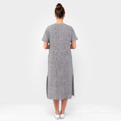 TOKYO Dress checked 12 TOKYO 100% linen dress in checks.