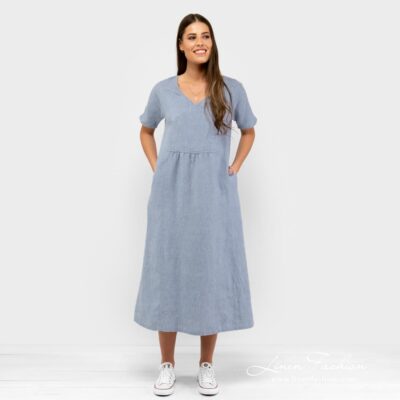 MELENA Dress light blue 5 MELENA light blue dress.