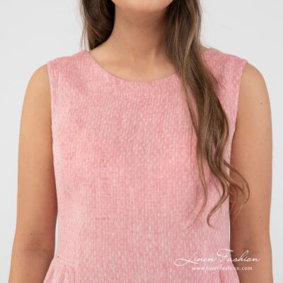 JAMAIKA Dress rose 9 Rosy dyed linen dress.