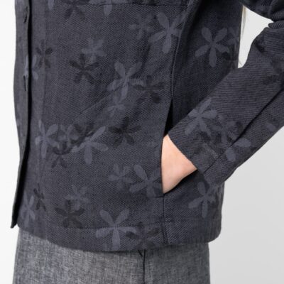 LIMA Jacket blue floral 13 Linen cotton floral jacket, with pockets