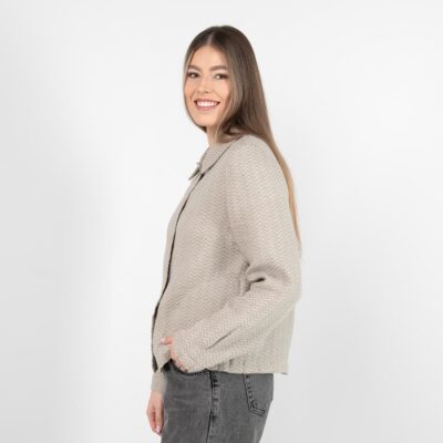 LIMA Jacket beige 11 Beige linen jacket, long sleeves
