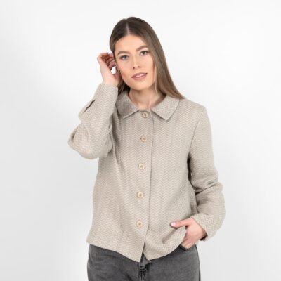 LIMA Jacket beige 7 Beige linen jacket
