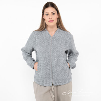 MANGA Bomber jacket grey 6 linen bomber jacket.