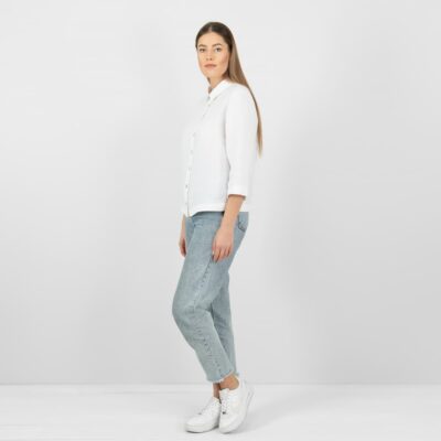 LOLA Shirt white 8 white linen shirt style blouse