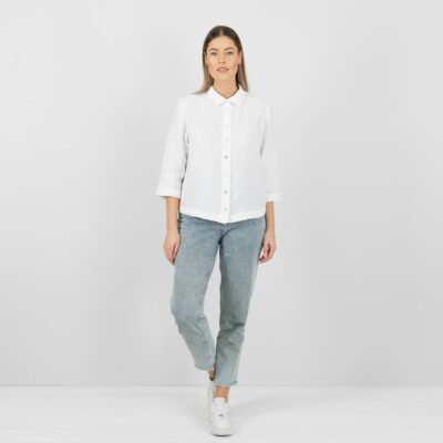 LOLA Shirt white 7 white linen shirt style blouse LOLA
