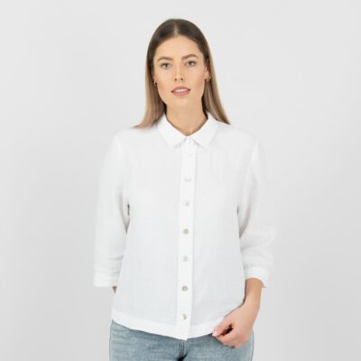 LOLA Shirt white 6 white linen shirt style blouse shirt style