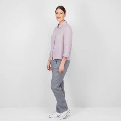 LOLA Shirt lilac 8 lilac linen blouse washed