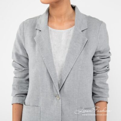 VERONA Jacket grey 9 100% linen jacket in grey.