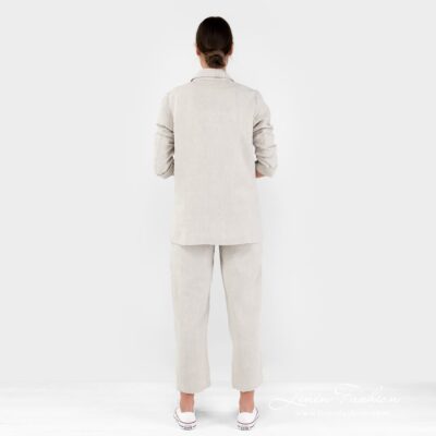 VERONA Jacket beige 10 Light grey jacket of 100% linen fabric.