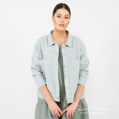 MANU Jacket light green 7 Linen cotton green jacket.