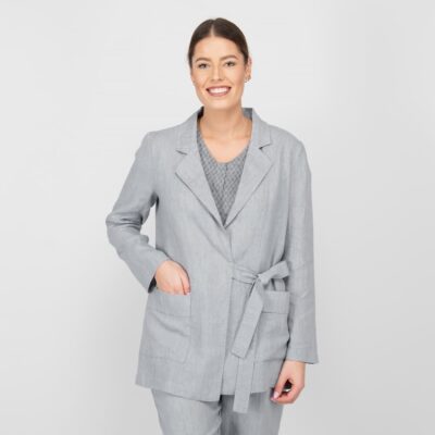 ASHLEY Jacket grey 7 grey linen jacket