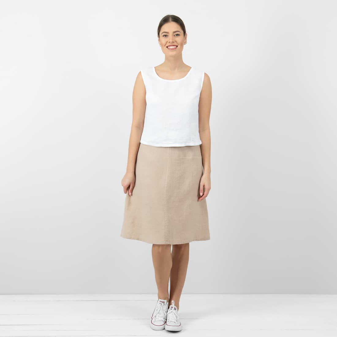 sand linen skirt Davro