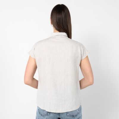 KRISTI Shirt beige 10 Beige linen shirt