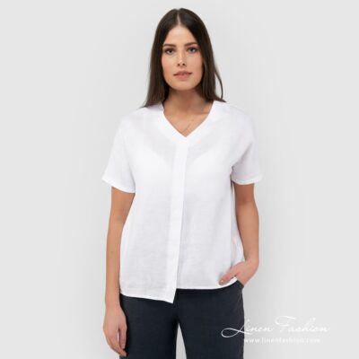 VIETNAM Blouse white 5 VIETNAM white linen blouse
