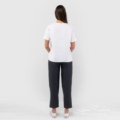 VIETNAM Blouse white 8 VIETNAM white linen blouse back side