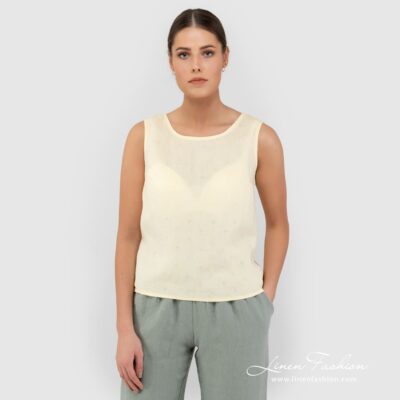 TATU Blouse yellow 5 TATU soft yellow linen blouse