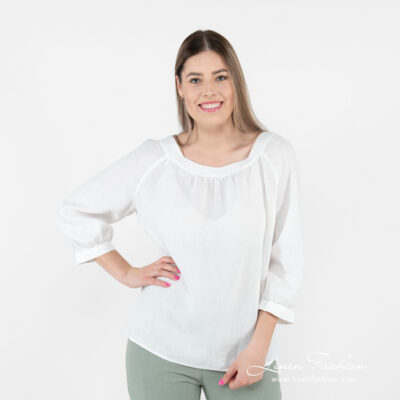 FREDA Blouse white 7 linen blouse white.