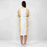 KORA Bathrobe white striped