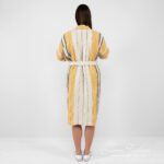 KORA Bathrobe beige striped