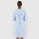 AIRA Bathrobe with hood blue