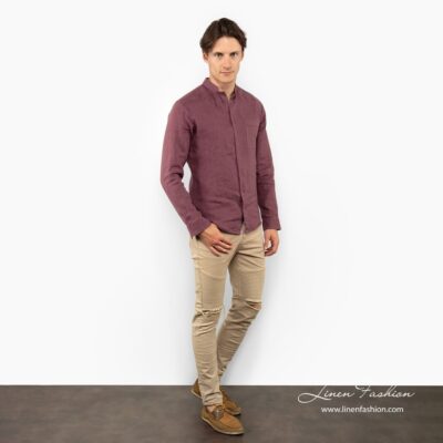 ANDY Shirt cherry 7 ANDY cherry linen shirt full size