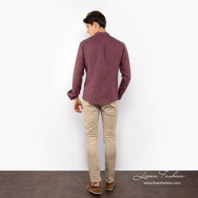 ANDY Shirt cherry 10 ANDY cherry linen shirt from back side