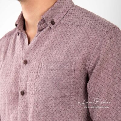 SIR Shirt violet 7 SIR violet linen shirt pocket