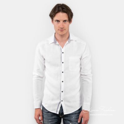 SAN MARINO Shirt white 7 SAN MARINO white linen shirt