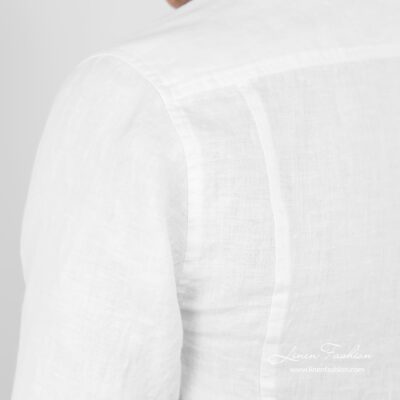 SAN MARINO Shirt white 11 SAN MARINO white linen shirt back