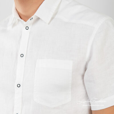 CORTO Shirt white 9 CORTO white linen shirt pocket