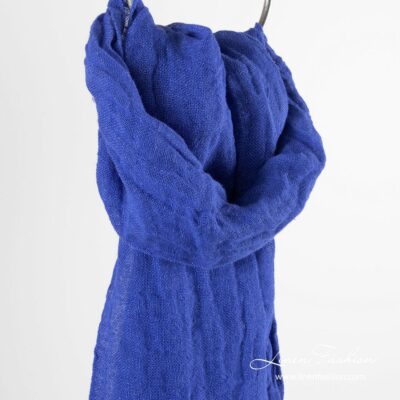 FINO Shawl blue 4 Blue linen shawl, fino.