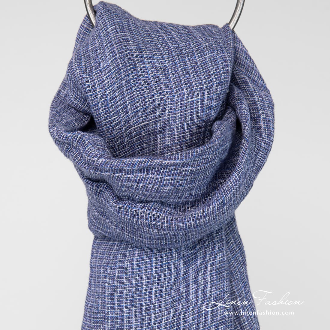 Linen violet scarf